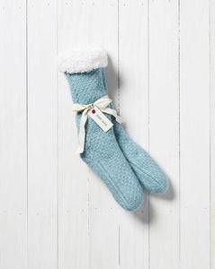 Light Blue Oh So Cozy Slipper Socks