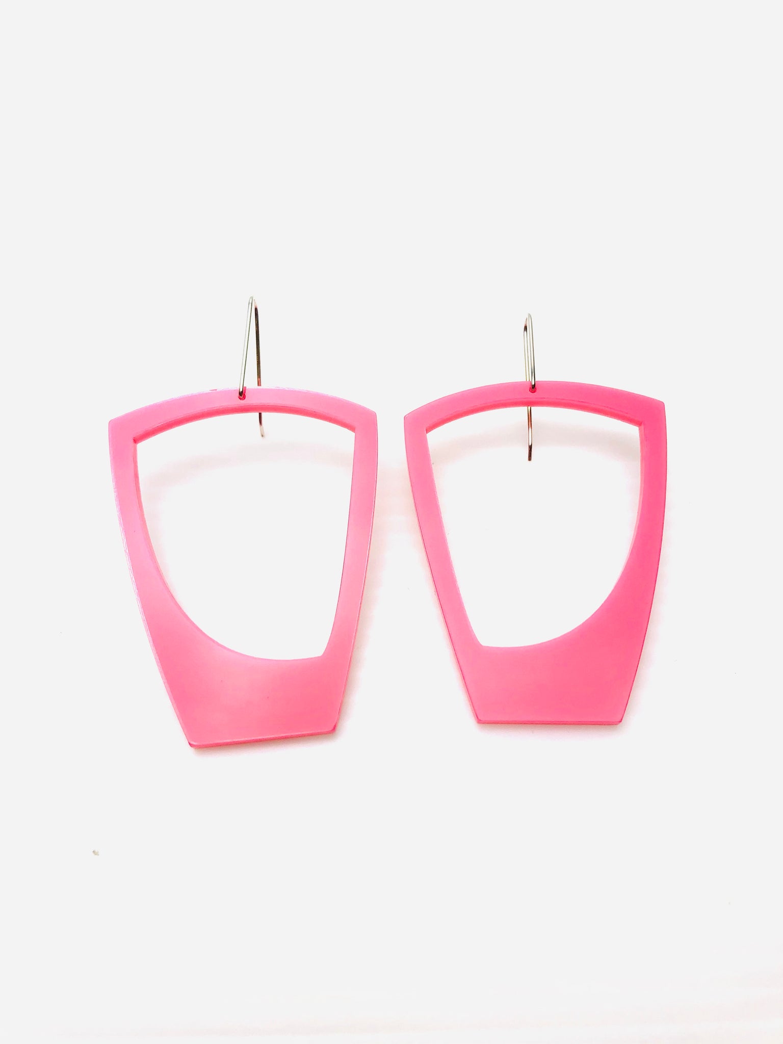 Pink Shot Glass Earrings