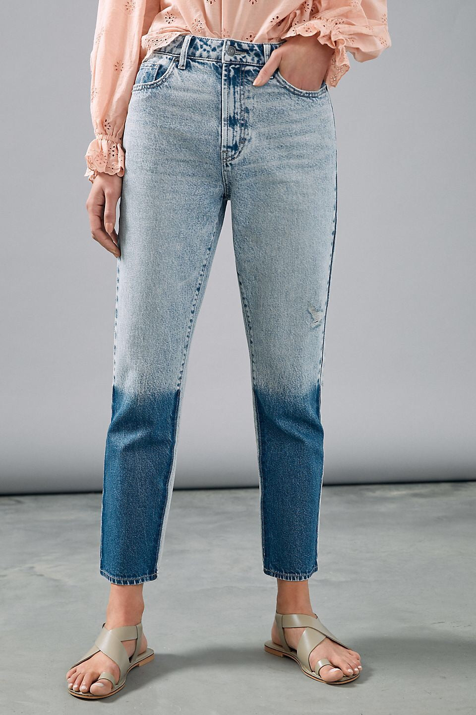 Tracey Light Wash Block Jeans