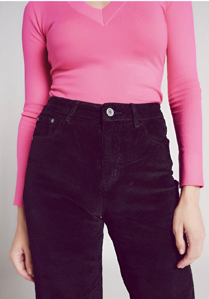 Black Cropped Cord